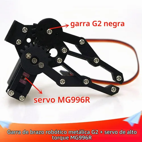Vista 2 de Garra mecánica de robot de metal de alta calidad/brazo de abrazadera/pinza con servo de alto par, pieza de robótica/modelo de accesorios