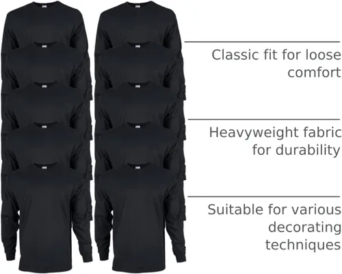Vista 168 de Gildan - Camiseta de manga larga de algodón ultra estilo G2400 para adultos, paquete múltiple