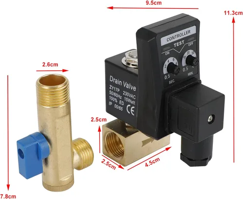 Vista 8 de AC 220V 1/2" automático electrónico cronometrado compresor de aire auto válvula de drenaje