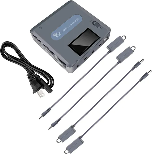 Vista 7 de Hanatora Cargador paralelo LCD con carga de almacenamiento para DJI Mavic 3/Cine/Classic/Pro/Enterprise Batería, Display Rapid Multi Charging Hub