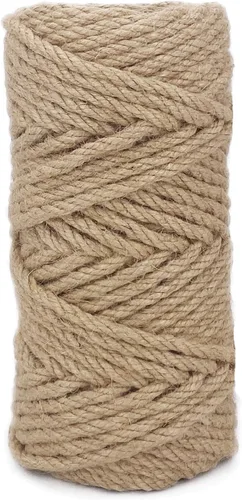Vista 19 de Leecogo Cuerda de yute de 4,5 mm 30 metros de cuerda natural para manualidades, ideal para jardinería en casa, macramé, manualidades, DIY, postes