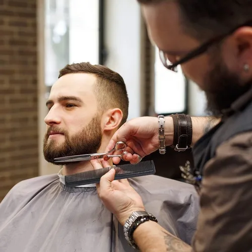 Vista 6 de Fcysy Tijeras de peluquería profesionales de 6 pulgadas, tijeras de corte de pelo con peine, tijeras de pelo de salón para hombres, mujeres