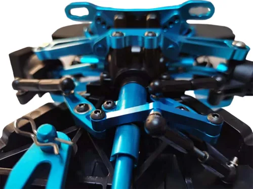 Vista 7 de 1/10 aleación actualización RC chasis TT02 marco kit eje impulsión coche turismo