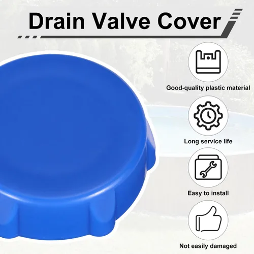 Vista 3 de Lyreh Tapa de válvula de drenaje de repuesto compatible con Coleman Pools P01006, accesorios de tapa de drenaje de piscina para un fácil Azul