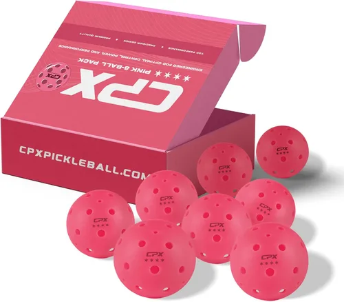 Vista 2 de CPX 8-Pack Outdoor Pickleball – Outdoor, Seamless & Long-Lasting – Great for Beginners, Pros, & Clubs