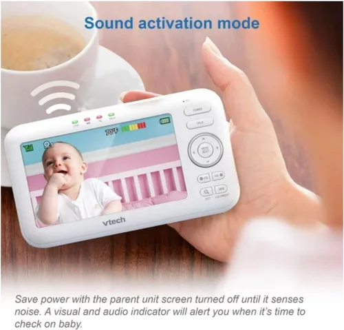Vista 2 de Vtech Monitor de bebé con video panorámico e inclinación VM5263