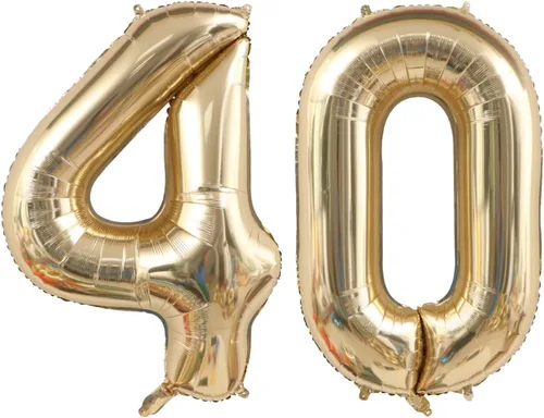 Vista 65 de Globo dorado claro con el número 0 de aluminio de 40 pulgadas, color oro champán, globo de helio 0 Mylar Oro claro 0