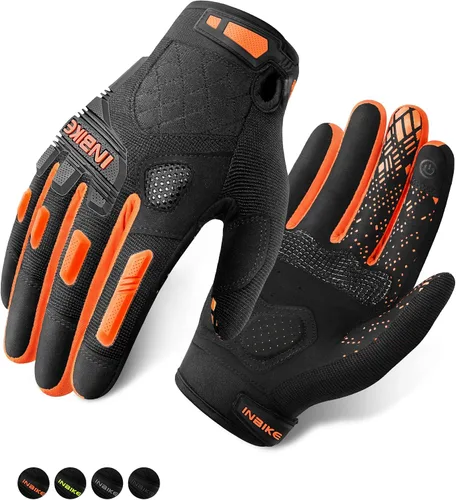 Vista 11 de INBIKE Guantes MTB para ciclismo de montaña Sirven para pantalla táctil con acolchado de etilvinilacetato grueso y protección de nudillos de caucho