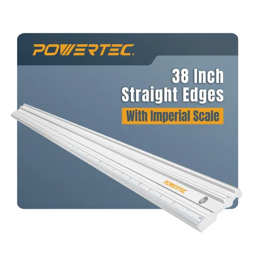 Vista 10 de POWERTEC Escuadra de encuadre, escuadra de carpintero de acero de 16 x 24 pulgadas con tablas de caballetes, herramientas de encuadre y regla