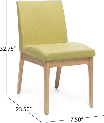 Vista 2 de Silla de comedor moderna, Katherine Mid Century (juego de 2), Tela