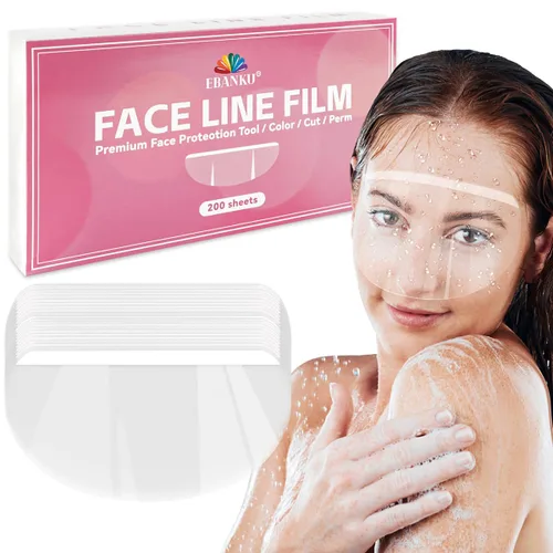 Vista 8 de EBANKU Viseras de ducha para protección facial, 50 unidades, viseras de plástico para la cara, protector para pestañas, protector para maquillaje