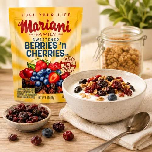 Vista 5 de Mariani Bayas Secas Endulzadas y Cerezas, 5 oz (142 g)