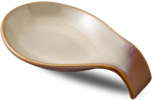 Vista 7 de Nihow Soporte de cuchara de cerámica: 4 pulgadas de soporte estable para utensilios - Soporte de cuchara resistente al calor para encimera de negro