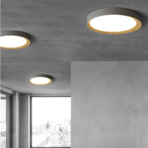 Vista 4 de Lámpara de techo LED de atenuación continua con control remoto regulable lámpara de techo LED creativa simple luz plana moderna accesorio de montaje