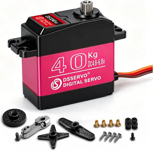 Vista 9 de Servo digital RC de 25 kg de alto par, alta velocidad, engranaje metálico completo, resistente al agua, ángulo de control de 180 grados