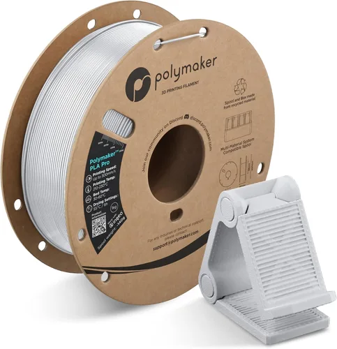 Vista 15 de Polymaker PLA Pro Filament 1.75mm 1KG Black, High-Impact Resistance Tough, High Speed Up to 300mm/s, Clean Surface, Low-Warp, Easy to Print on
