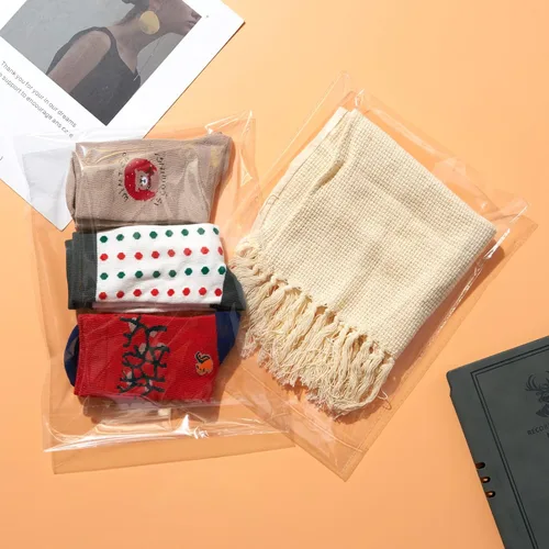 Vista 3 de 100 bolsas de plástico de celofán con cierre automático transparente para camisas de 9 x 12 pulgadas