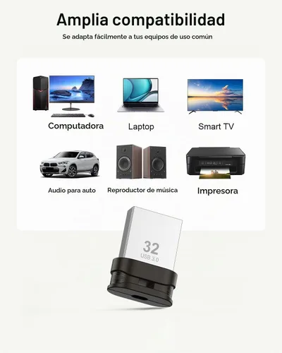 Vista 6 de Mini unidad flash USB 3.0 de 32 GB, paquete de 3 unidades, unidad de pulgar ultra pequeña, memoria USB portátil impermeable con orificio