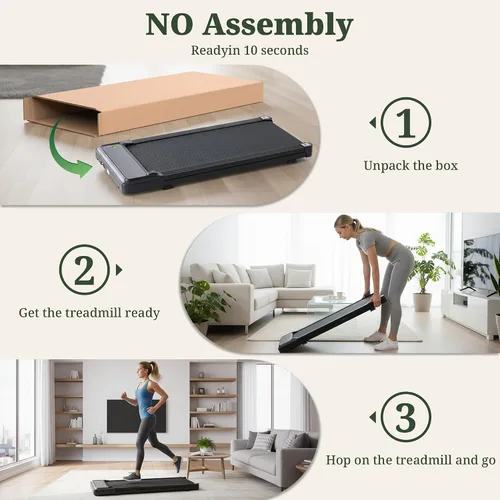 Vista 6 de Caminadora Walking Pad, Cinta de Correr Portátil 3 en 1 Debajo del Escritorio para Casa Espacios Pequeños, Cinta de Correr Plegable Compacta