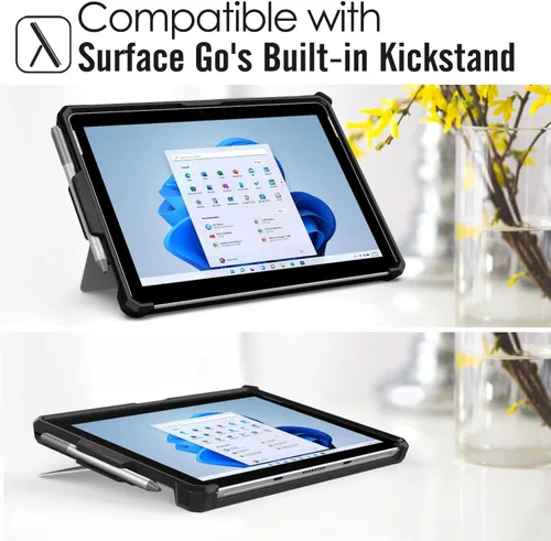Vista 4 de MoKo Funda compatible con Microsoft Surface Go 4 / Surface Go 3 / Surface Go 2 / Surface Go Funda protectora todo en uno con soporte para bolígrafo