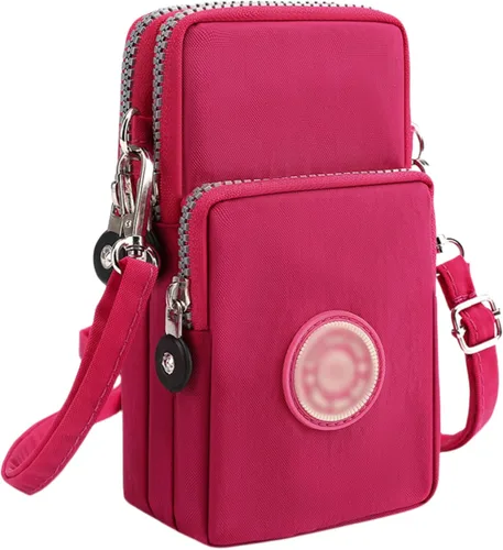 Vista 9 de ZGMYC Bolsa de 3 capas para teléfono celular, bolso de pulsera impermeable deportivo para el hombro, cartera