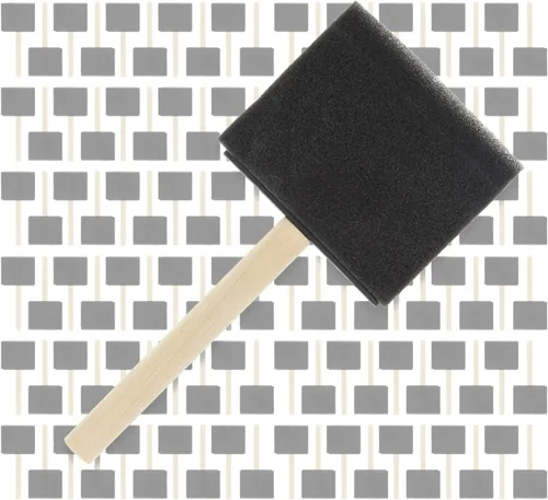 Vista 9 de US Art Supply - Juego de brochas de espuma de 3 pulgadas, mango de madera, paquete de 15