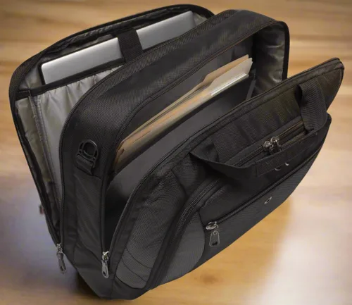 Vista 4 de Broad Bay University of Northern Iowa Laptop Bag Best UNI Panthers - Bolsas para computadora, Negro