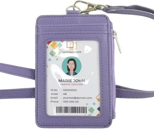 Vista 18 de Bolimoss Porta credenciales y chaleco con tarjetero 2 en 1, soportes para tarjetas de crédito con cordón de cuello desmontable, cartera de cuero