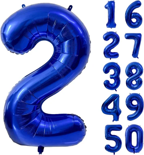 Vista 220 de Globos gigantes de helio de aluminio de 40 pulgadas, color negro, globos digitales grandes del número 0 para decoración de fiesta de cumpleaños