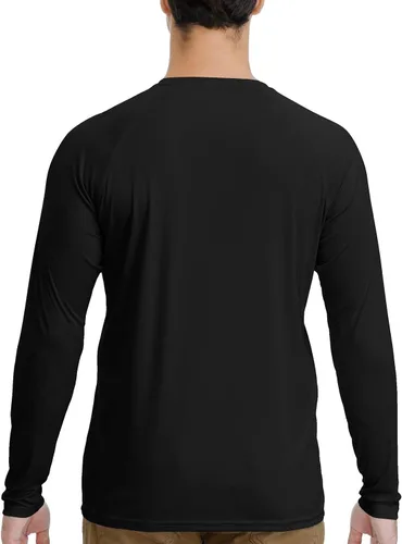 Vista 2 de TIHEEN Camisetas de protección contra erupciones para hombre, camisetas de natación UPF 50+, protección solar UV, camisetas de manga larga, ligeras