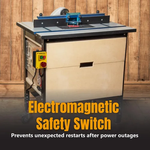 Vista 4 de POWERTEC Interruptor Magnético de 120V, 18A para Mesa de Router, Montaje Fácil en Mesa de Trabajo y Soporte de Herramientas, Interruptor