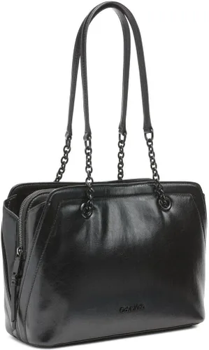 Vista 5 de Calvin Klein Hailey Micro Pebble - Bolso de cadena con triple compartimento