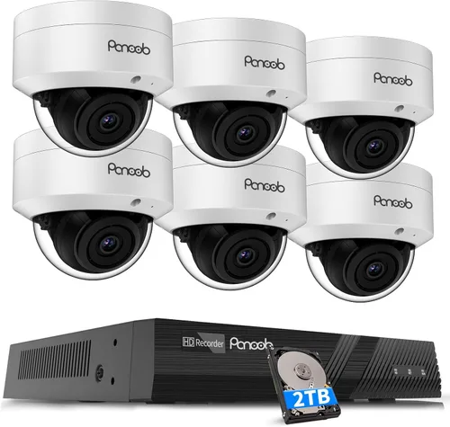Vista 11 de Sistema de cámara de seguridad PoE de 5MP para exteriores con disco duro de 2 TB, PD54A0408-5M2-1