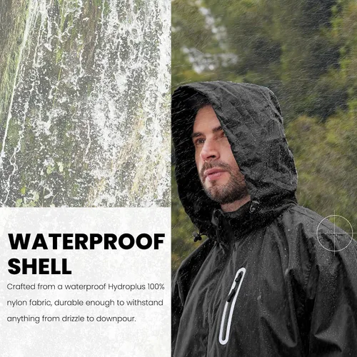 Vista 4 de SWISSWELL Trajes de lluvia impermeables y ligeros para hombres y mujeres, chaqueta y pantalones para golf, senderismo, viajes