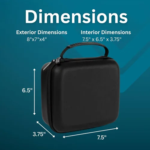 Vista 6 de Funda protectora rígida con espuma personalizable, funda rígida ligera para electrónica, cosméticos, maquillaje y más, protección EVA