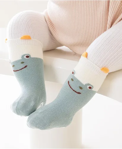 Vista 7 de Calcetines antideslizantes para bebés, calcetines de dibujos animados antideslizantes con puños para niñas, niños y recién nacidos, 6 pares
