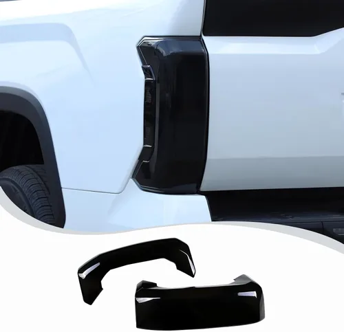 Vista 9 de Cubierta de Luz Trasera Carcasa de Lámpara Trasera Protector de Pantalla Marco de Moldura Compatible con Toyota Tundra 2022 2023 2024 2025, ABS