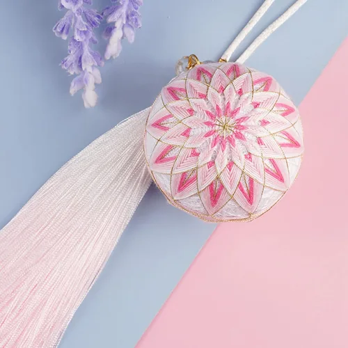 Vista 14 de Elecrelive DIY Bordado Temari Bola Azul Flor Bordado Hilo Bolas Estilo A01