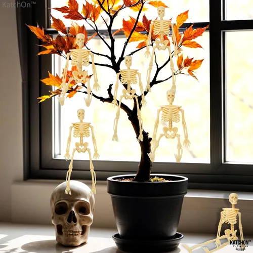 Vista 3 de KatchOn, Huge Pack of 12 Halloween Mini Skeletons Figure - 6-inch