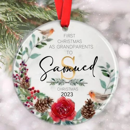Vista 14 de Adornos familiares personalizados, adorno de Navidad familiar, decoración del hogar de Navidad, regalos de Navidad para la familia, adornos de árbol