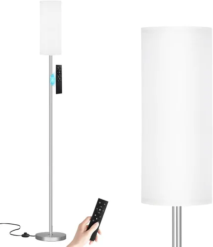 Vista 18 de Ambimall Lámparas de pie de 64 pulgadas para sala de estar con control remoto y colores regulables continuos, temperatura y brillo, lámpara de pie
