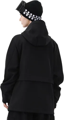 Vista 2 de Sudadera con capucha para esquí, snowboard, chaqueta Anarok para nieve, holgada, impermeable, resistente al viento, aislada, para mujeres y hombres