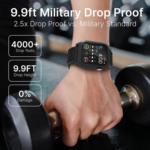 Vista 3 de Catalyst Funda diseñada para Apple Watch Series SE 2022, Series 6/5 y 4 de 1.732 in, edición de hebilla, a prueba de caídas de 9.9 pies, correa