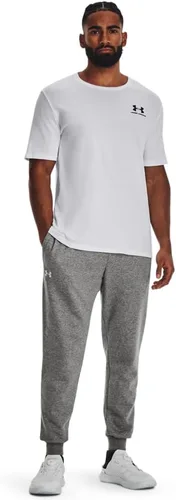 Vista 32 de Under Armour Rival - Pantalones de correr de forro polar para hombre (001) Negro / Blanco