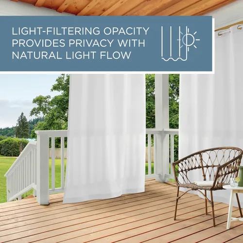 Vista 43 de TOWN & COUNTRY BASICS Cabana Cortinas Sólidas de Peso Pesado para Interiores y Exteriores, Opacidad de Filtrado de Luz con Parte Superior de Ojales