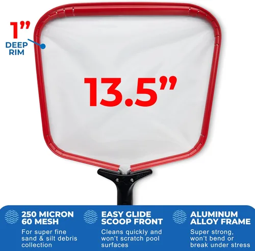 Vista 7 de ProTuff Red Recolectora Plana de Piscina – 2 Años de Reemplazo Gratuito Incondicional – Red Plana Resistente, Malla Fina para Hojas, Limo y Polen