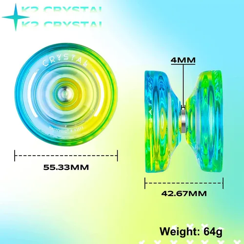 Vista 7 de Yoyo sensible K2 para niños y principiantes con giros suaves y diseño de giro de dedos+yoyo k2 para principiantes, reemplazo de yoyos de doble