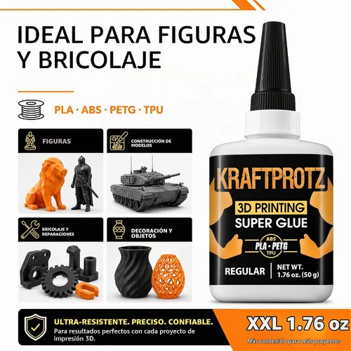 Vista 8 de Pegamento líquido de impresión 3D Super Glue 1.75 oz - PLA ABS PETG TPU