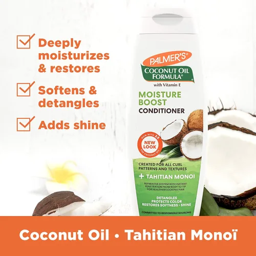 Vista 4 de Palmer's Fórmula de aceite de coco, acondicionador para aumentar la humedad, 13.5 onzas líquidas