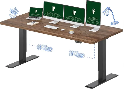 Vista 49 de FLEXISPOT Escritorio Eléctrico de Pie de Una Pieza, 40 x 24 Pulgadas Escritorio Ajustable con Superficie Sin Costuras, Controlador de Memoria